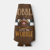 ゴブルしてよろめく、感謝おもしろいの言葉 ボトルクーラー (正面)