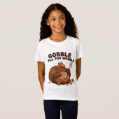 ゴブルするまでワブルする七面鳥 Tシャツ (正面フル)