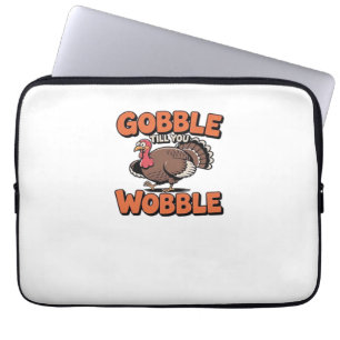 ゴブルまでウォブル – Turkey おもしろい Cartoon Clas ラップトップスリーブ