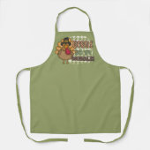 ゴブルクールゴブルな七面鳥の言葉アート エプロン (正面)
