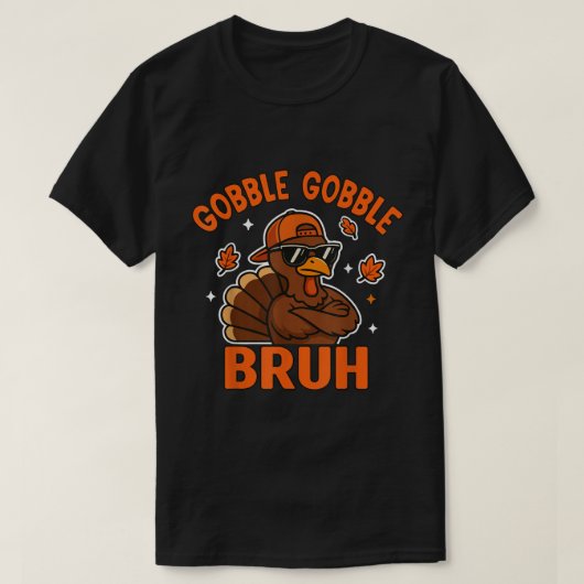 ゴブルゴブルお兄さん七面鳥のミーム Tシャツ (デザイン正面)