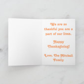 ゴブルゴブルイオールサンタンシおもしろいギビング シーズンカード (内部)