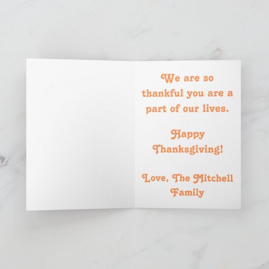 ゴブルゴブルイオールサンタンシおもしろいギビング シーズンカード (内部)