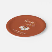 ゴブルゴブルターキーサンクスギビングパーティープレート ペーパープレート (アングル)