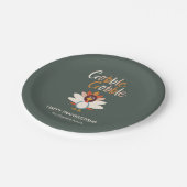 ゴブルゴブルターキーサンクスギビングパーティープレート ペーパープレート (アングル)