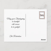 ゴブルゴブル秋カラーメープル葉感謝祭 ポストカード (裏面)