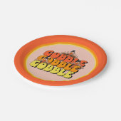 ゴブル感謝祭トルコ ペーパープレート (アングル)