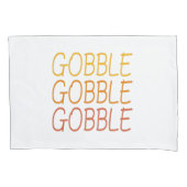 ゴブル食べゴブルかわいいおもしろい感謝祭リピーター 枕カバー (正面左)