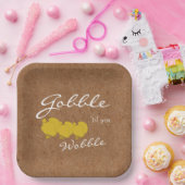 ゴブル アンド ウォブル ラスティック サンクスギビング パーティー ペーパープレート (パーティー)