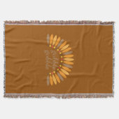 ゴブル・ゴブル・サンクスギビング・ブラウン スローブランケット (正面)