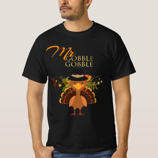 ゴブル・ゴブル・トルコ・感謝祭 Tシャツ (正面)