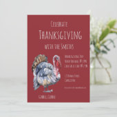 ゴブル、ゴブル、感謝祭パーティの招待状 招待状 (スタンド正面)