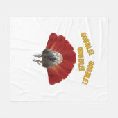 ゴブル!トルコ感謝祭アフリカ灰色のオウム フリースブランケット (正面(横))