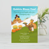 ゴブル・ブレッシュ・ユー・ファニー・ターキーのフレンドズギビング 招待状 (スタンド正面)
