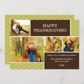 ゴブル |感謝祭の写真カード シーズンカード (正面/裏面)