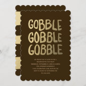 ゴブル |感謝祭ディナー招待状 招待状 (正面/裏面)