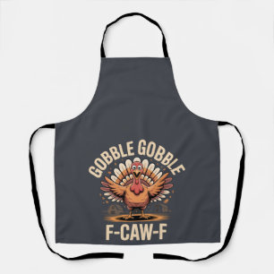 ゴブルF Caw F Turkey Thanksgiving エプロン