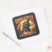 ゴブレジラ不気味トルコ感謝祭ゴブル スクエアシール (封筒)