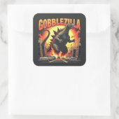 ゴブレジラ不気味トルコ感謝祭ゴブル スクエアシール (バッグ)