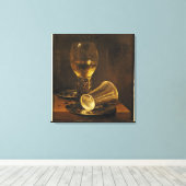 ゴブレットを持つ静物詩， 1653 キャンバスプリント (インサイチュ (ウッドフロア))