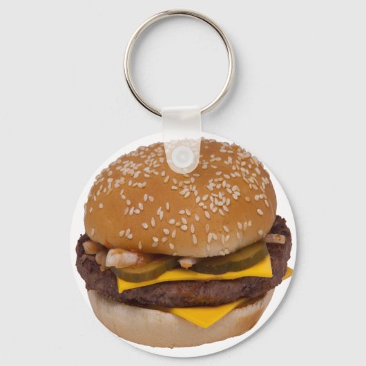 ゴマシードパンのチーズバーガー キーホルダー (正面)