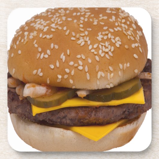 ゴマシードパンのチーズバーガー コースター (正面)