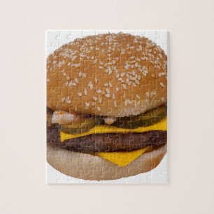 ゴマシードパンのチーズバーガー ジグソーパズル
