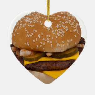 ゴマシードパンのチーズバーガー セラミックオーナメント