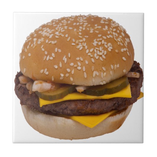 ゴマシードパンのチーズバーガー タイル (正面)