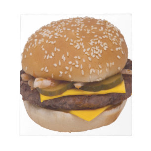 ゴマシードパンのチーズバーガー ノートパッド