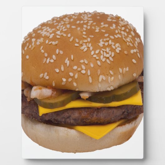 ゴマシードパンのチーズバーガー フォトプラーク (正面)