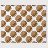 ゴマシードパンのチーズバーガー ラッピングペーパー (フラット)