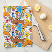 ゴマストリートパルのドードレーパターン キッチンタオル (四つ折り)