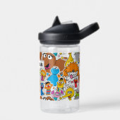 ゴマストリートパルのドードレーパターン |名前の追加 ウォーターボトル (左面)