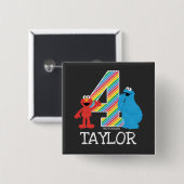 ゴマストリートパルシャルボードレインボー4th誕生日 缶バッジ (正面&裏面)