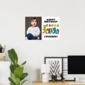 ゴマストリートパルズバルーン誕生日 ポスター (ホームオフィス)