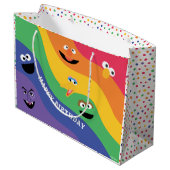 ゴマストリートパルズレインボー抱き枕 ラージペーパーバッグ (裏面アングル)