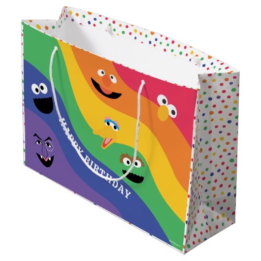 ゴマストリートパルズレインボー抱き枕 ラージペーパーバッグ (裏面アングル)