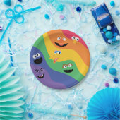 ゴマストリートパルズレインボー紙プレート ペーパープレート (パーティー)