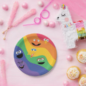 ゴマストリートパルズレインボー紙プレート ペーパープレート (パーティー)