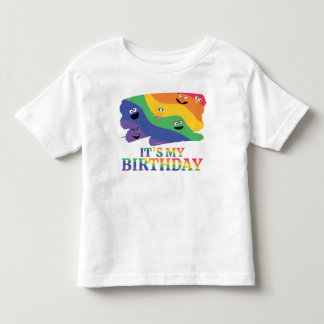ゴマストリートパルズレインボー誕生日 トドラーTシャツ