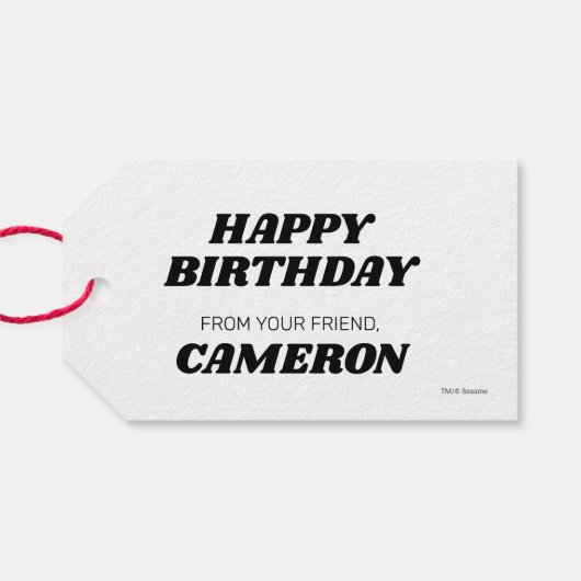 ゴマストリートパルバルーンハッピーバースデー ギフトタグ (裏面横)