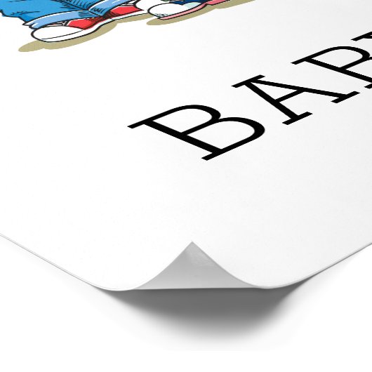 ゴマストリートパルベビーシャワーウェルカムサイン ポスター (角)