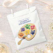 ゴマストリートパルレインボアートパーティー フェイバーバッグ (クリップ留めされた状態)