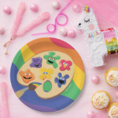 ゴマストリートパルレインボアートパーティー ペーパープレート (パーティー)