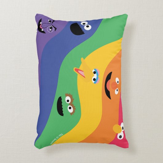 ゴマストリートパルレインボーアクセント枕 アクセントクッション (正面(垂直))