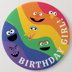ゴマストリートパルレインボー誕生日ガール 缶バッジ