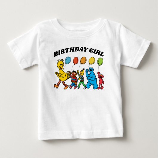 ゴマストリートパル |誕生日ガール誕生日 ベビーTシャツ (正面)