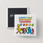 ゴマストリートパル |誕生日バルーン 缶バッジ (正面&裏面)