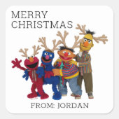 ゴマストリートパル | Merry Christmas Giftラベル スクエアシール (正面)